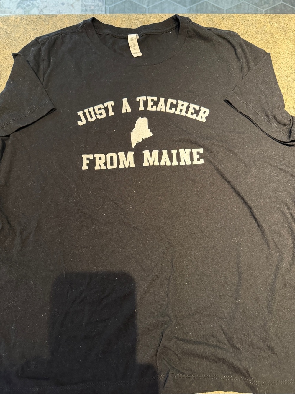 RARE Just A Teacher From Maine Graphic Tee - Black